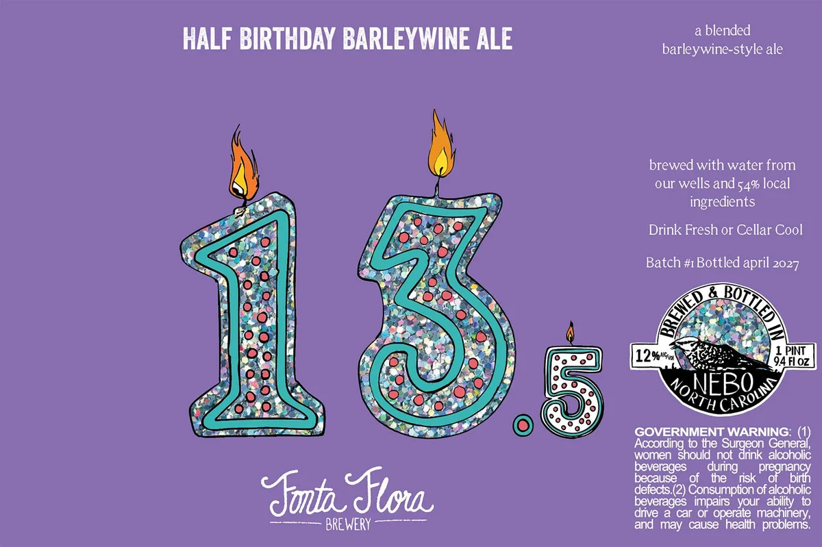Half Birthday Barleywine Ale — full label as filed with TTB