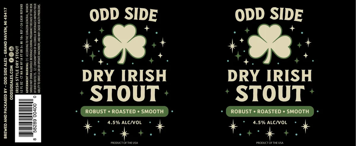 Dry Irish Stout — full label as filed with TTB