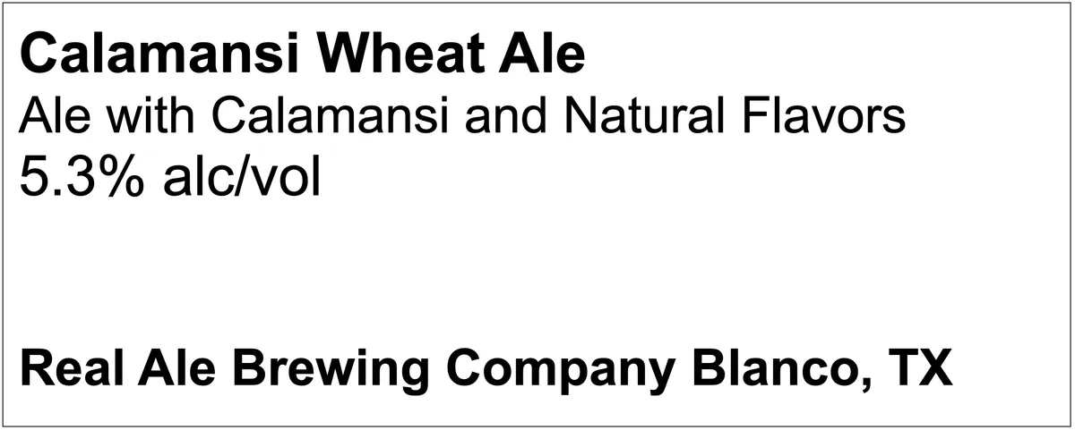 Calamansi Wheat Ale label