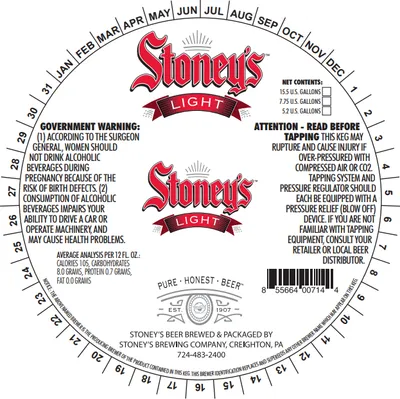 Stoney's Light label