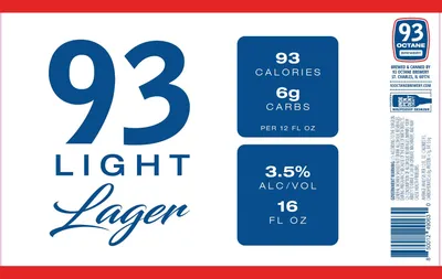 93 Light Lager label