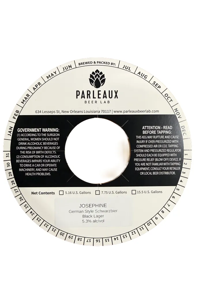 Josephine — full label as filed with TTB
