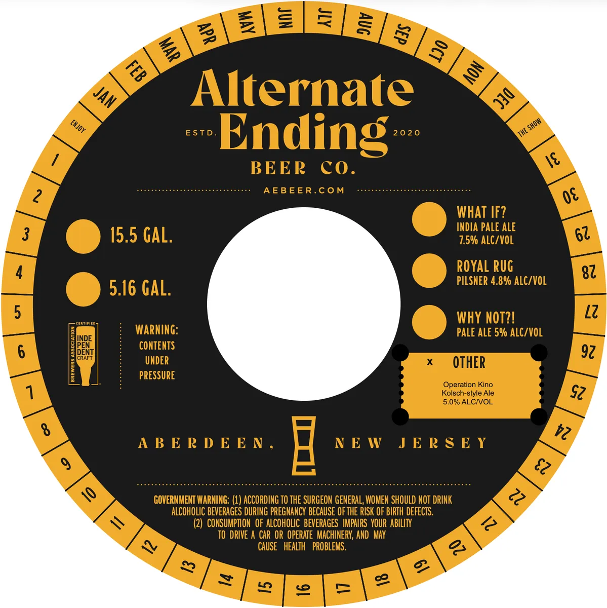 Operation Kino — full label as filed with TTB
