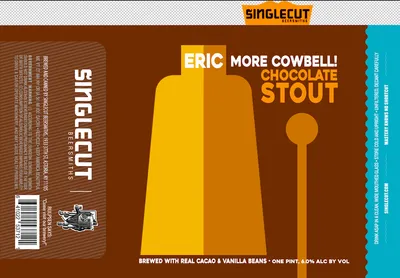 Eric More Cowbell! Chocolate Stout label