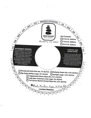Black Mountain Lager label
