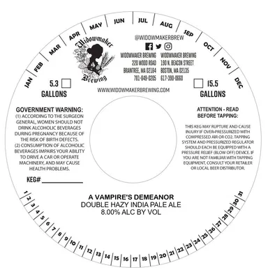 A Vampire's Demeanor label