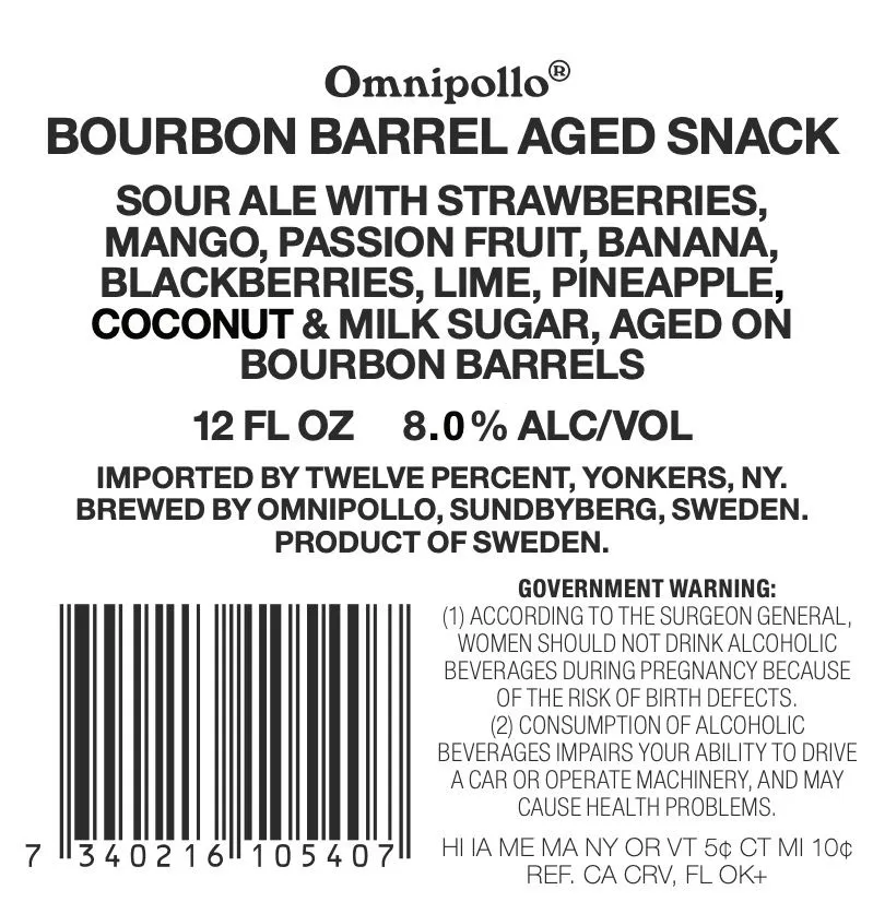 Barrel Aged Snack — full label as filed with TTB