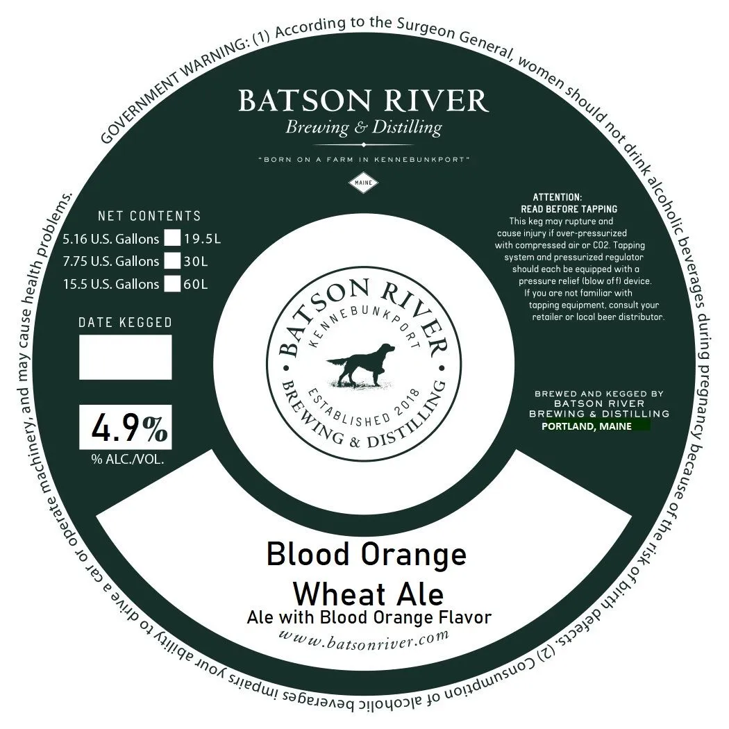 Blood Orange Wheat Ale label