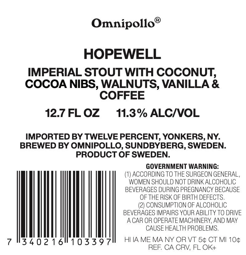 Hopewell — full label as filed with TTB