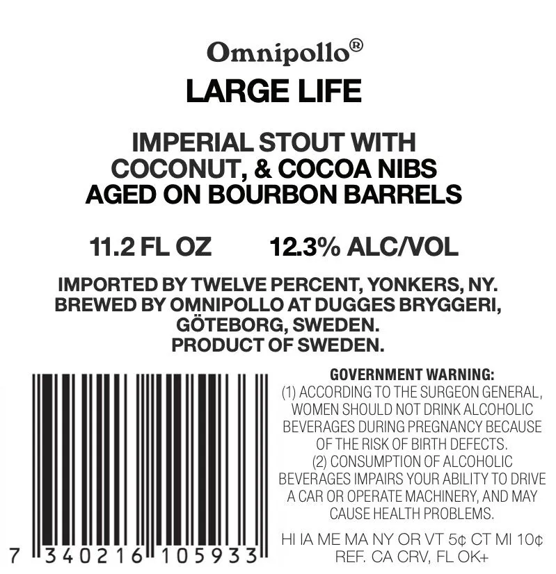 Large Life — full label as filed with TTB