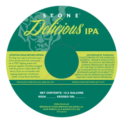 Delicious IPA label