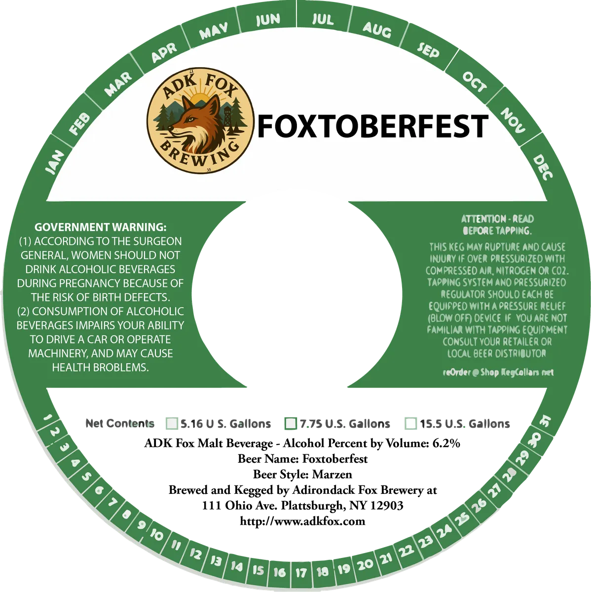 Foxtoberfest — full label as filed with TTB