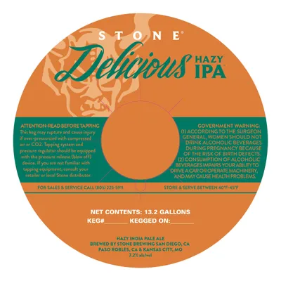 Delicious Hazy label