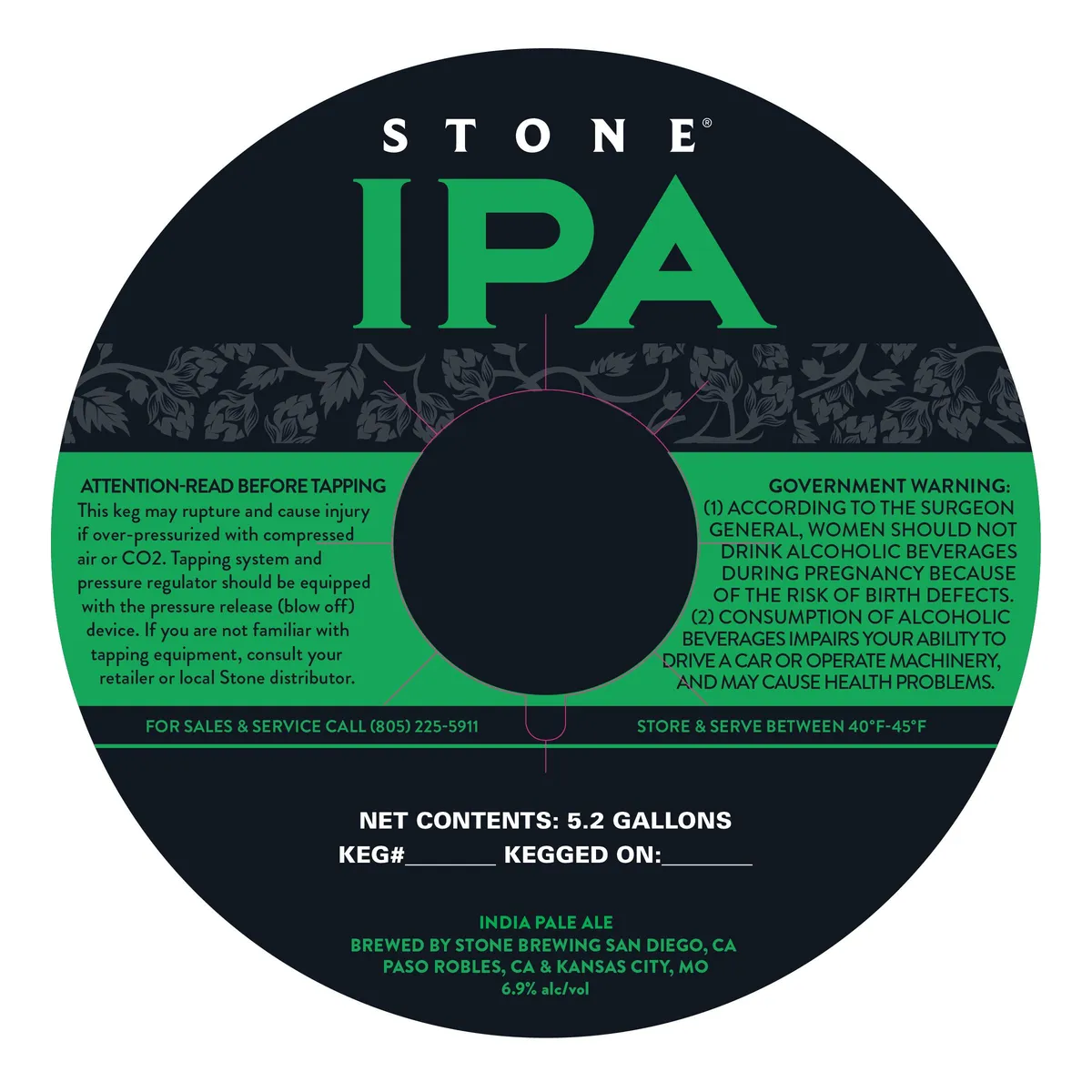 Stone IPA — full label as filed with TTB