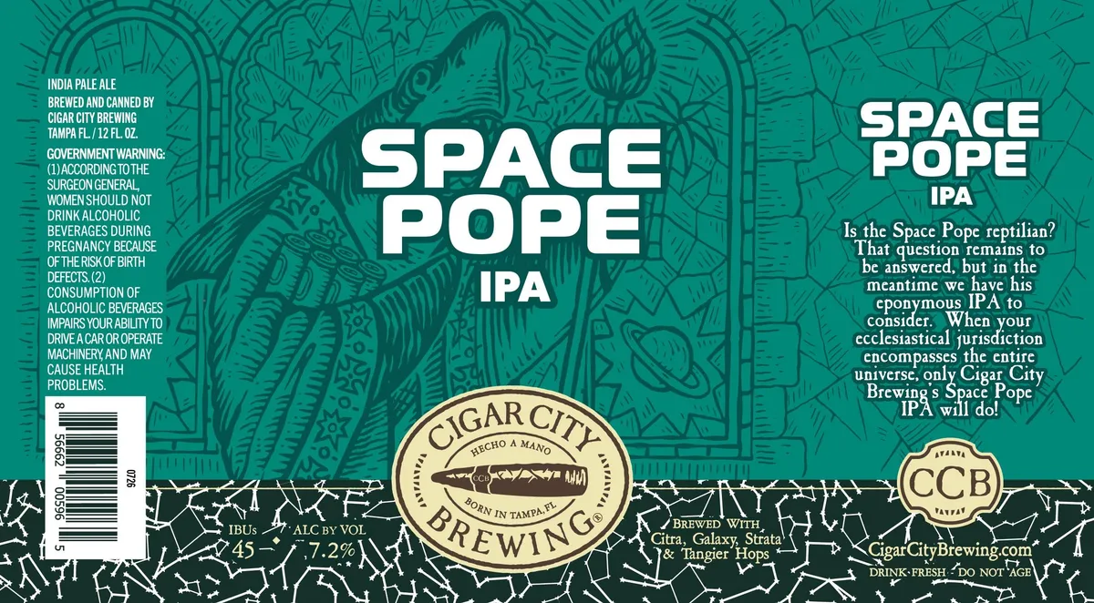 Space Pope — full label as filed with TTB