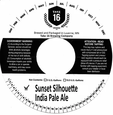 Sunset Silhouette India Pale Ale label