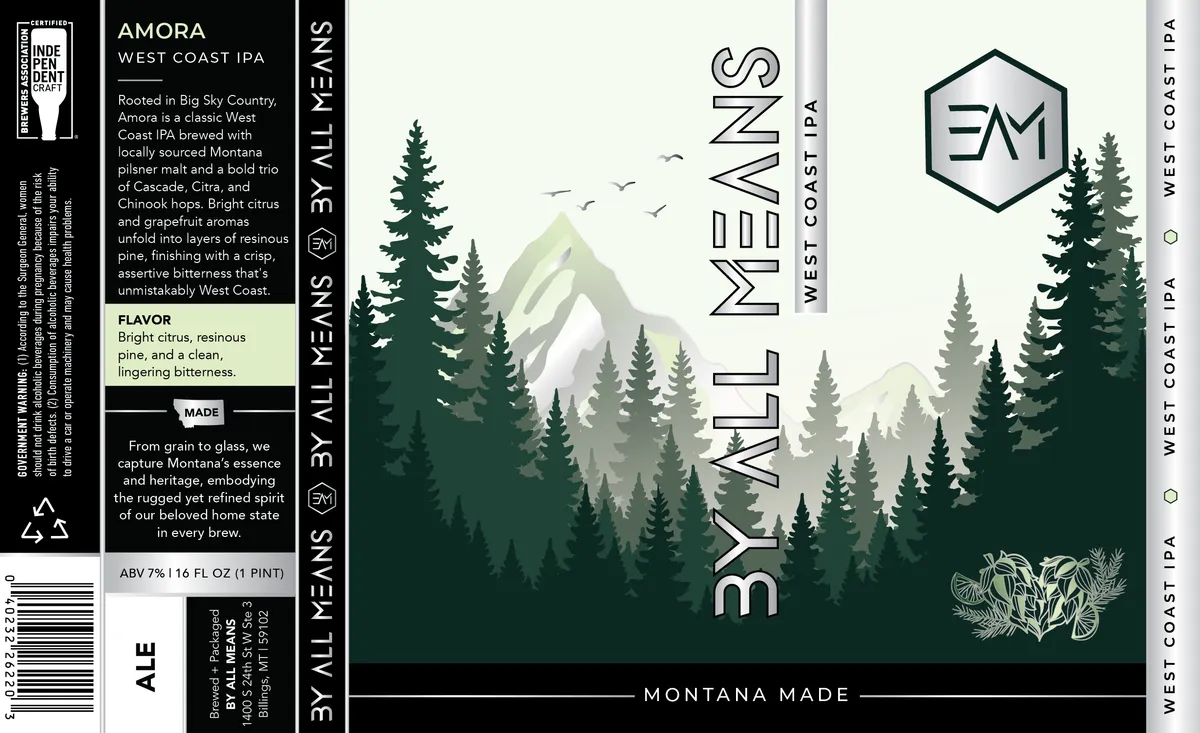 Amora — full label as filed with TTB