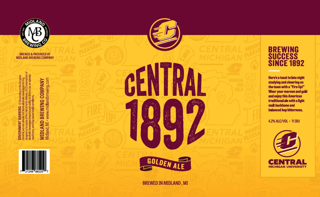 Central 1892 Golden Ale label