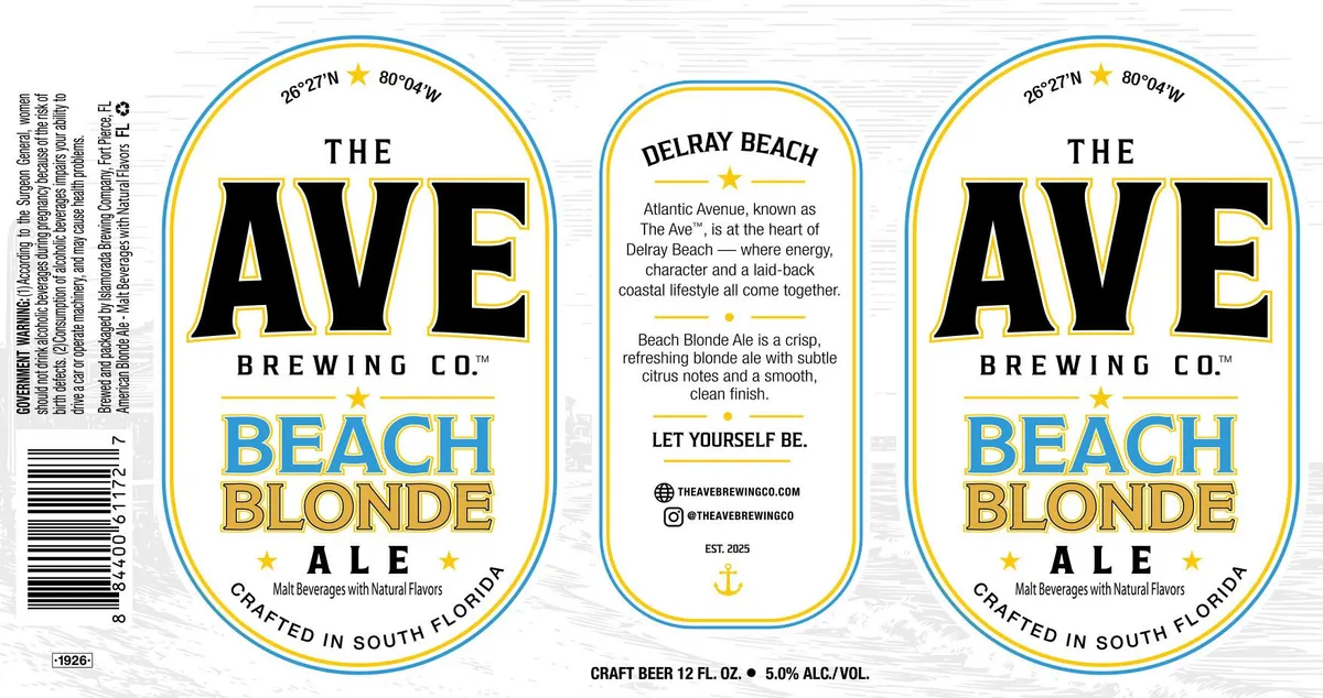 Blonde Ale — full label as filed with TTB