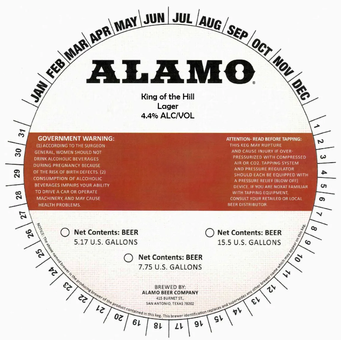 King of the Hill Lager label