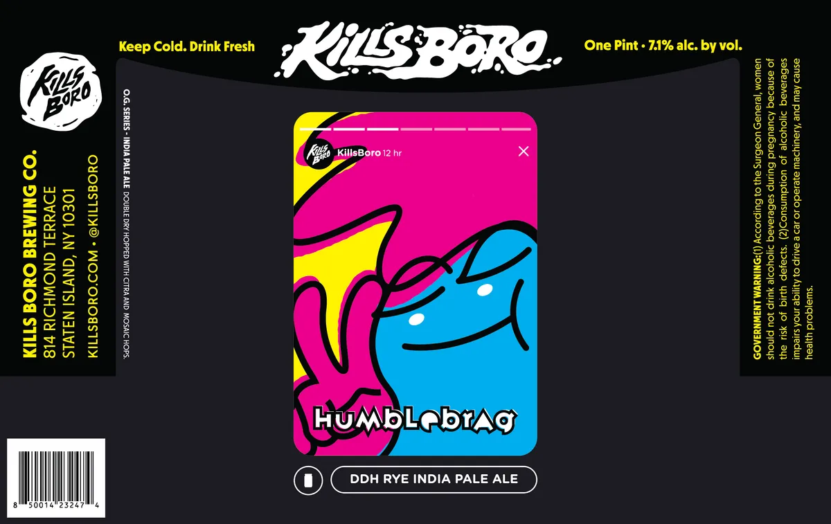 Humblebrag — full label as filed with TTB