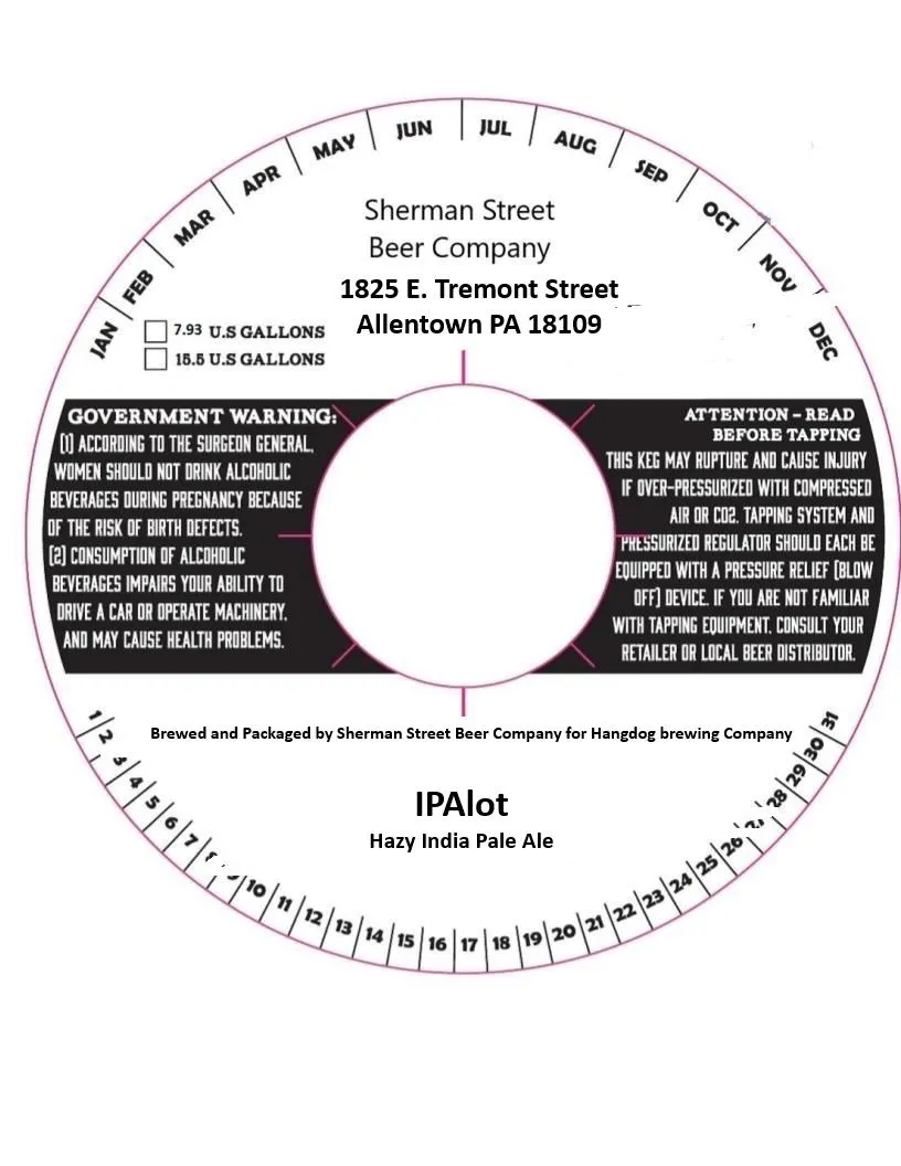IPAlot — full label as filed with TTB