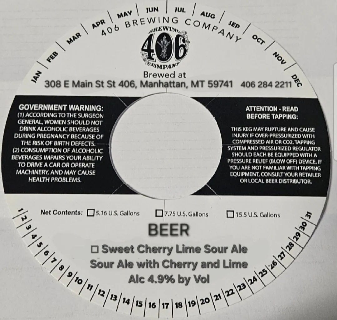Sweet Cherry Lime Sour Ale
Sour Ale with Cherry and Lime label
