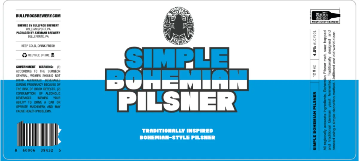 Simple Bohemian Pilsner label