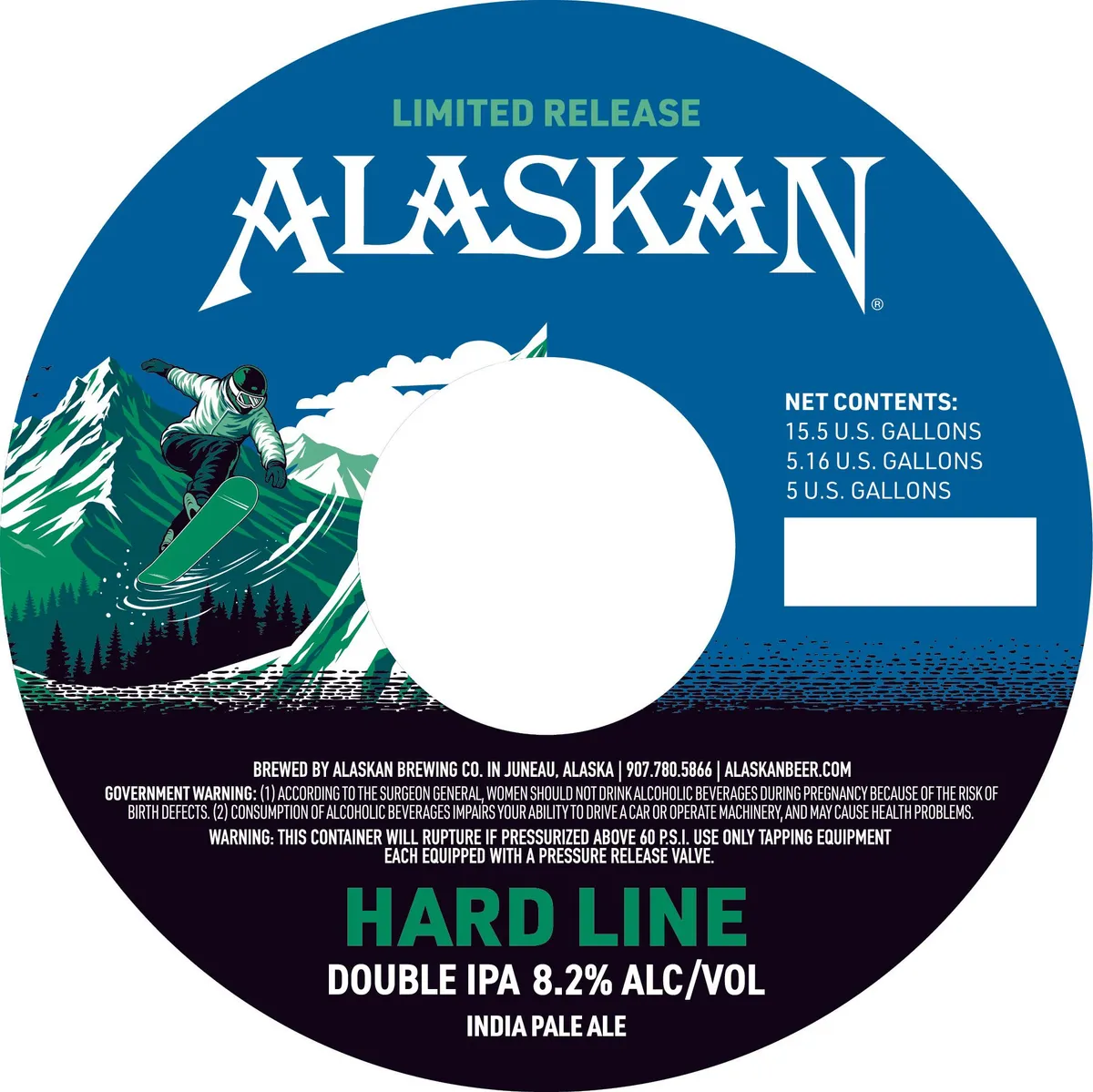 Hard Line — full label as filed with TTB