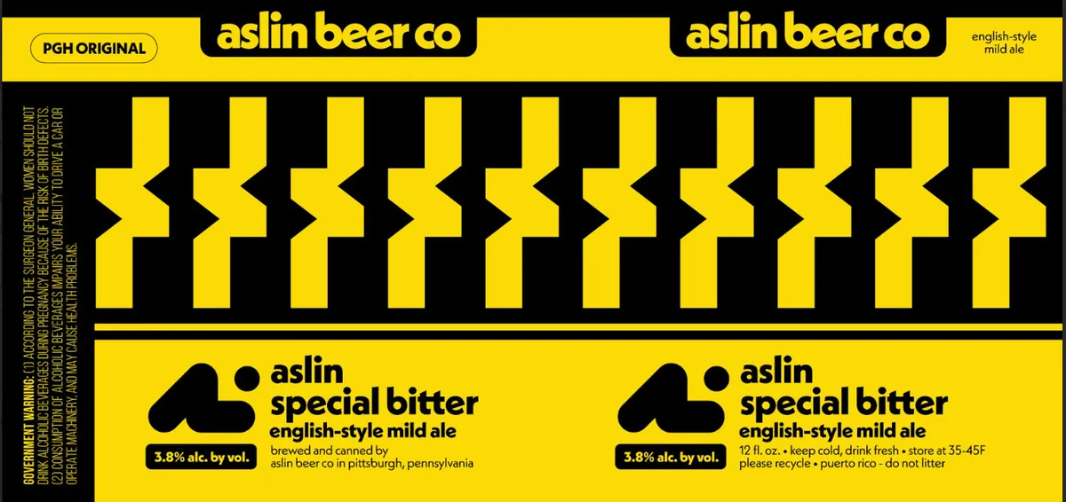 Aslin Special Bitter — full label as filed with TTB