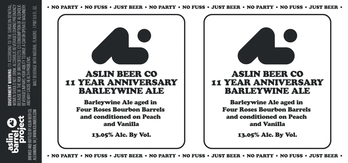 11 Year Anniversary Barleywine Ale label