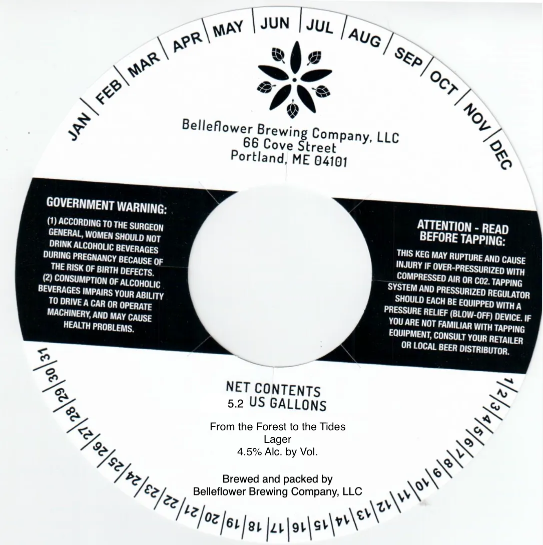 From the Forest to the Tides — full label as filed with TTB