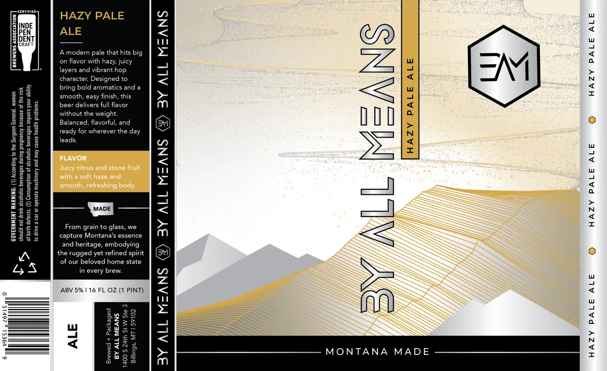 By All Means Hazy Pale Ale — full label as filed with TTB