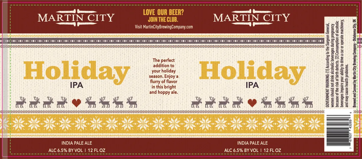 Holiday IPA — full label as filed with TTB