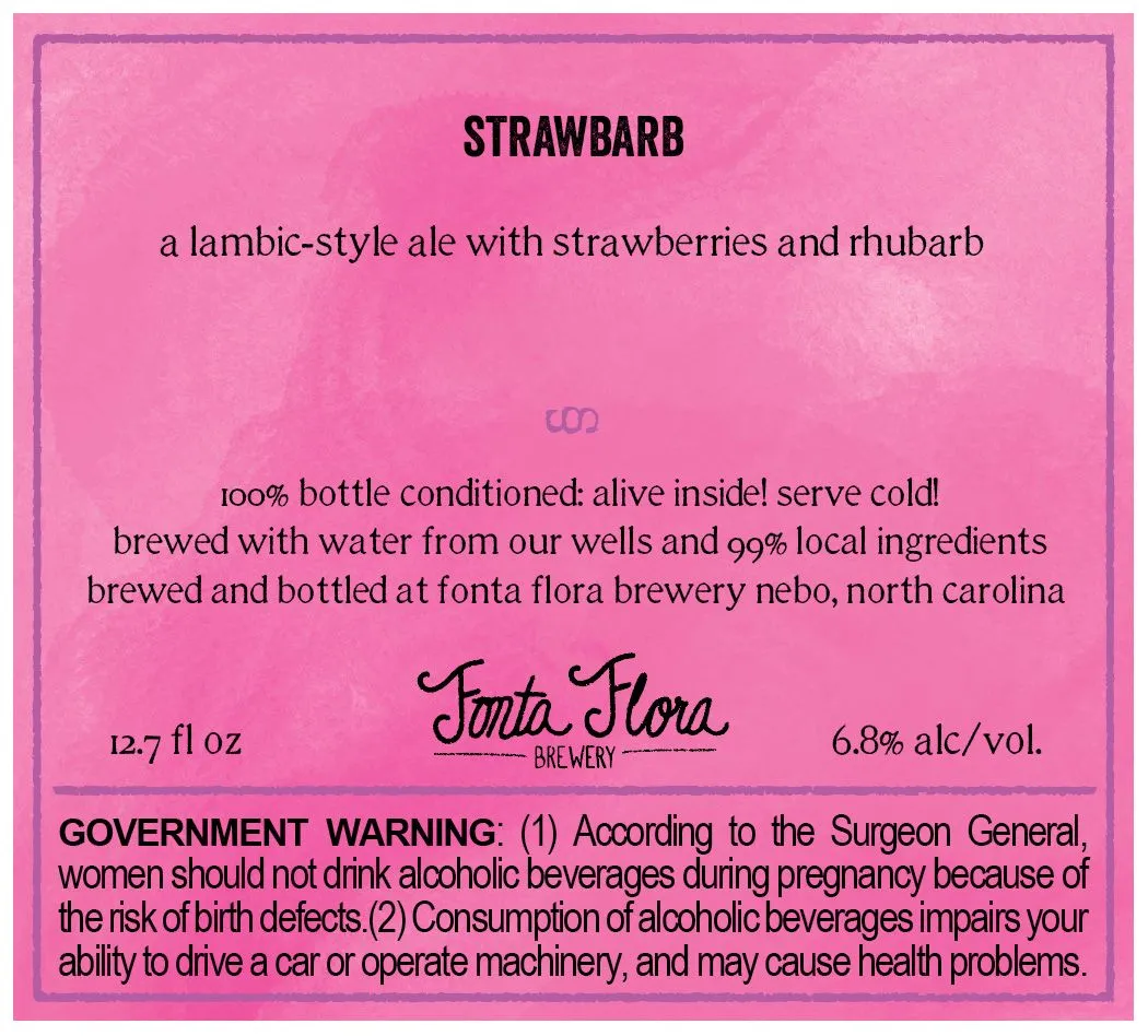 Strawbarb — full label as filed with TTB