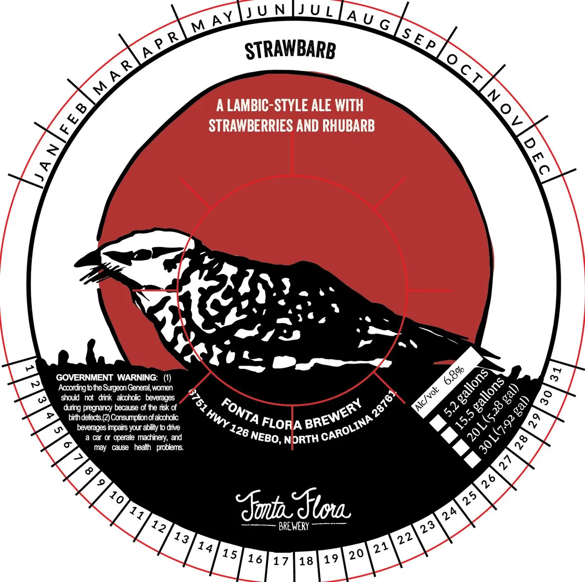 Strawbarb — full label as filed with TTB