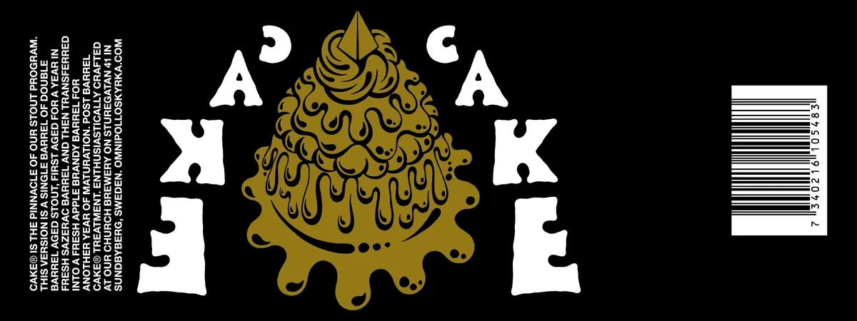 Cake Peanut label art — OMNIPOLLO