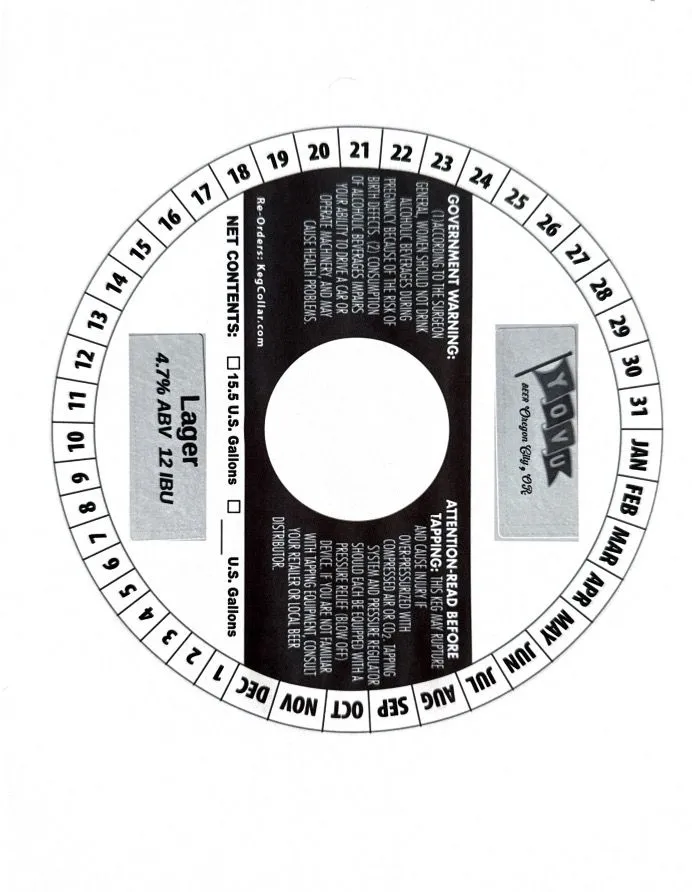 Lager — full label as filed with TTB