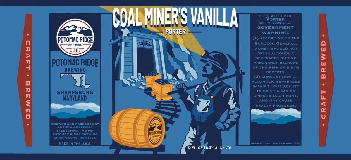 Coal Miner's Vanilla Porter label