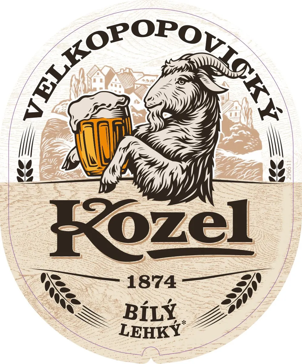 Kozel Bílý Lehký label