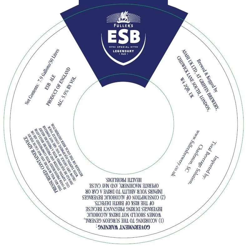 ESB Ale — full label as filed with TTB