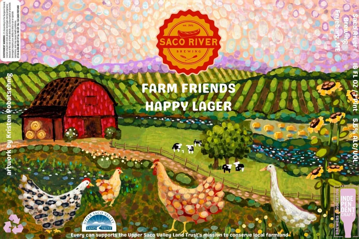 Farm Friends Happy Lager — full label as filed with TTB