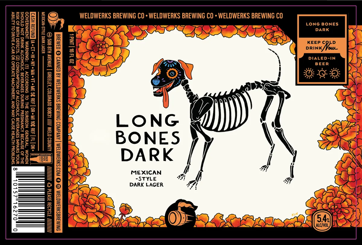 Long Bones Dark — full label as filed with TTB