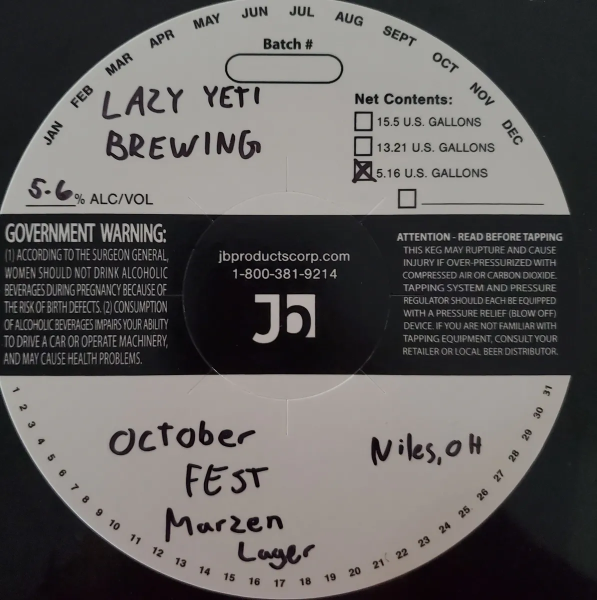 October Fest Marzen Lager label