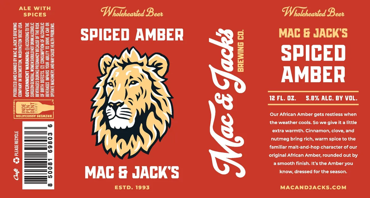 Spiced Amber — full label as filed with TTB