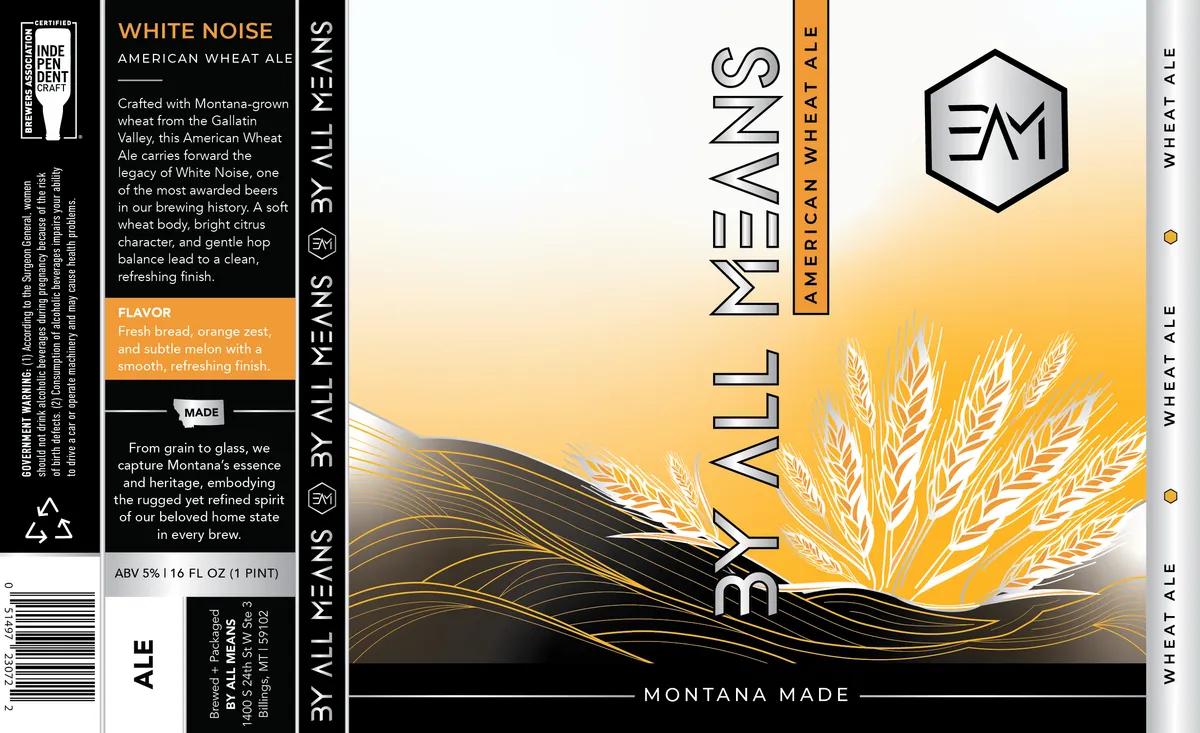 White Noise American Wheat Ale — full label as filed with TTB