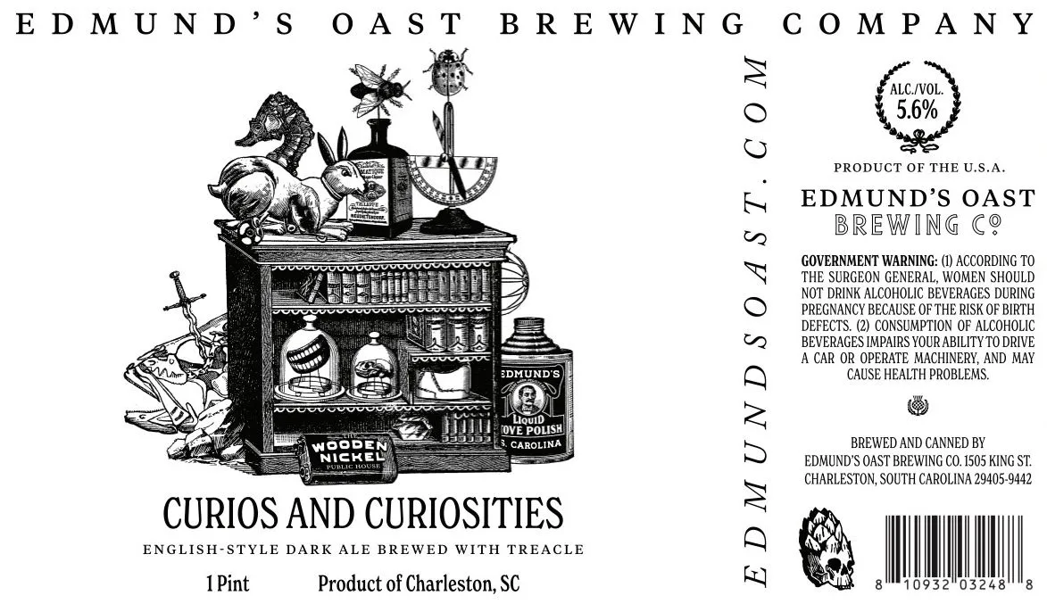 Curios and Curiosities — full label as filed with TTB