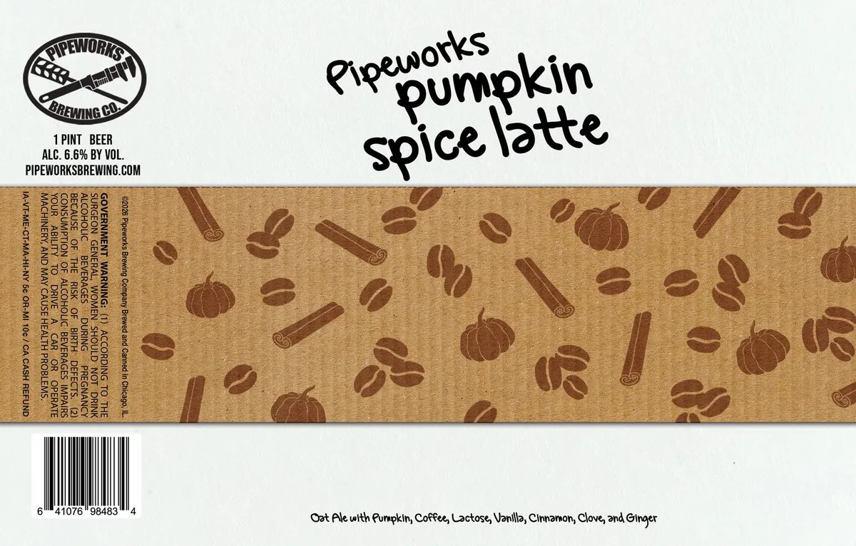 Pumpkin Spice Latte — full label as filed with TTB