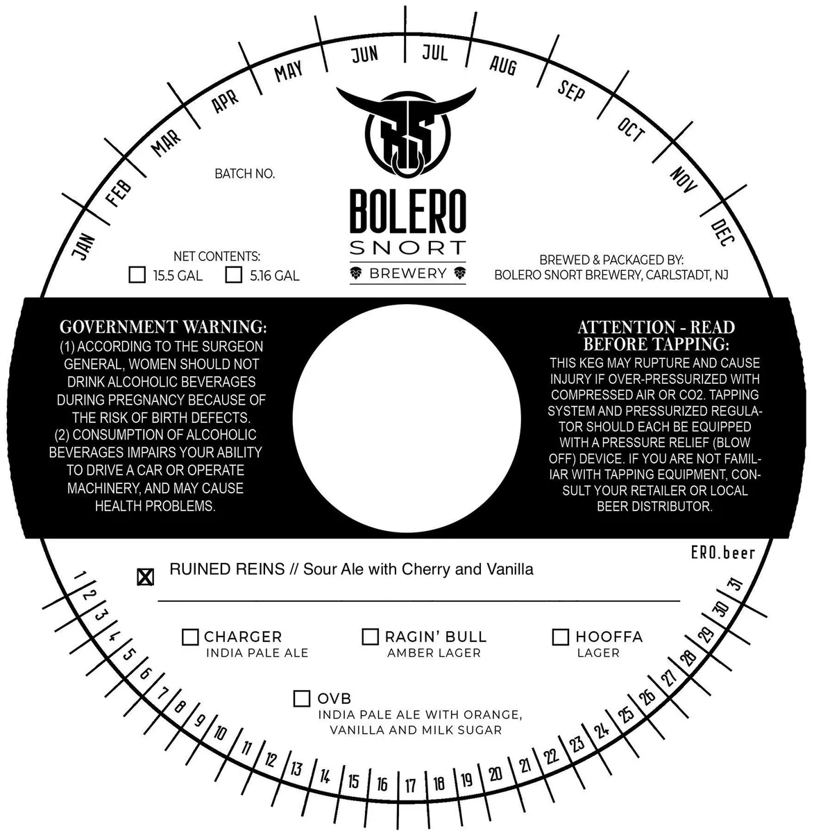 Ruined Reins — full label as filed with TTB
