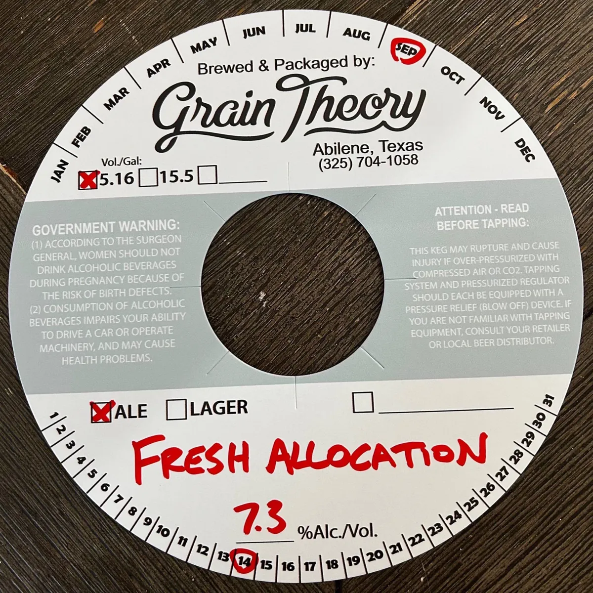 Fresh Allocation label